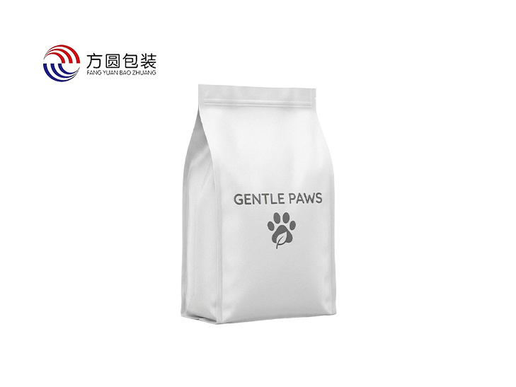 Custom Matte Finish Flat Bottom Pet Food Bag Manufacturer